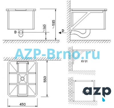 Слив для ведра VL 01 AZP Brno Чехия (фото, схема)